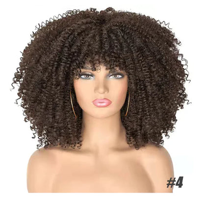 Curly Wig With Bangs